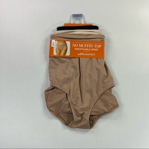 Warners Womens 2XL Size 9 Blissful Benefits Breathable Briefs No Muffin Top New